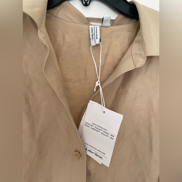 NWT & Other Stories Button-Down Wrap Dress Mini Size 10 - Picture 3 of 6